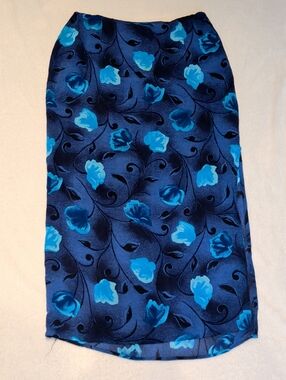 Vintage Jessica 90s Whimsigoth Floral Vine Maxi Skirt w/ Purple Slit Inlay 12T